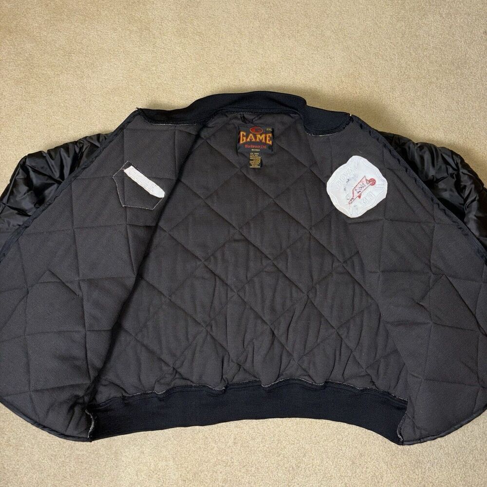 Game Sportswear Black Diamond Quilt Jacket Men’s Size 2XL - Picture 3 of 7